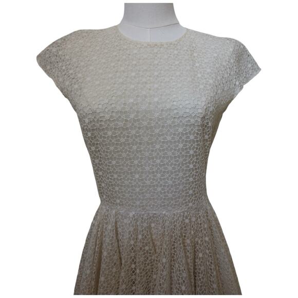 Giambattista Valli RESORT 2014 Off White Cotton Silk Blend Mini Dress Size XS - Picture 5 of 16